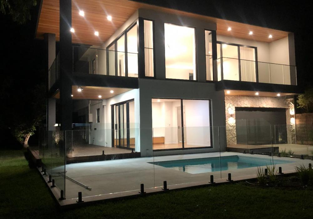 Outside lighting on Mount Martha home