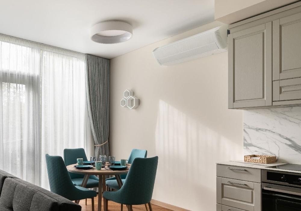 Modern home with air conditioner